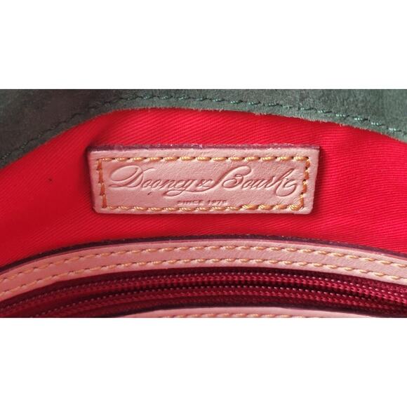 Dooney & Bourke Florentine Leather Tassel Shoulder Bag Natural Tan Hobo Purse - Picture 9 of 13